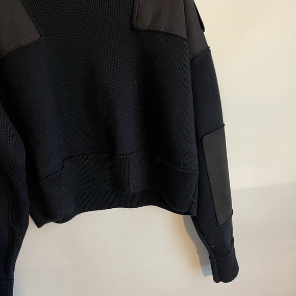 Zara Women Studio Chunky Knit Wool Studio Black Patch Button - Picture 4 of 8